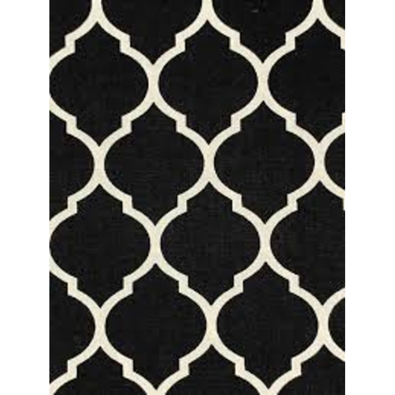 $5/yard Black and White Lattice