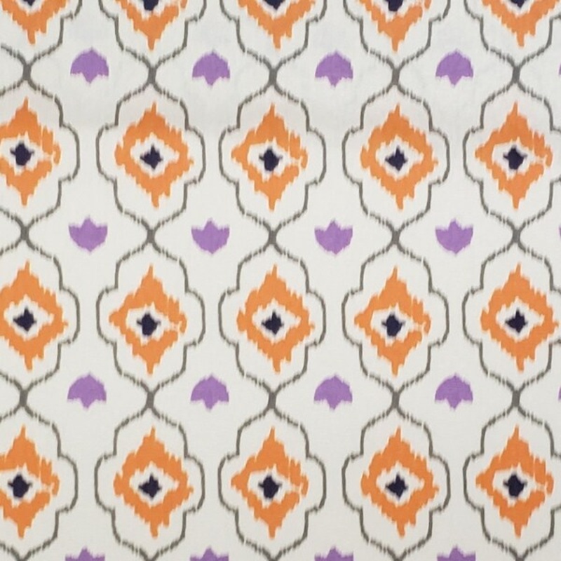 $5/yard Lozenge Cream Purple Tulip