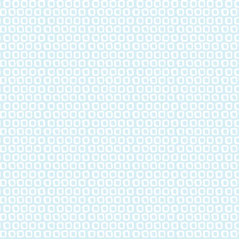 Benartex Adorable Alphabet Be Squared Light Teal 13023-04