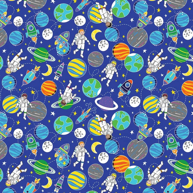 Benartex Lift Off Intergalactic Universe Royal 12603G-52