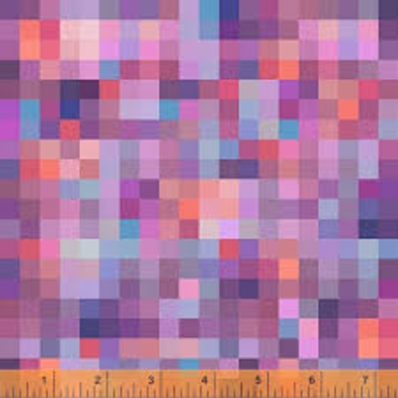 Windham Fabrics Pixel Pixel Play M For Magenta 53196D-5