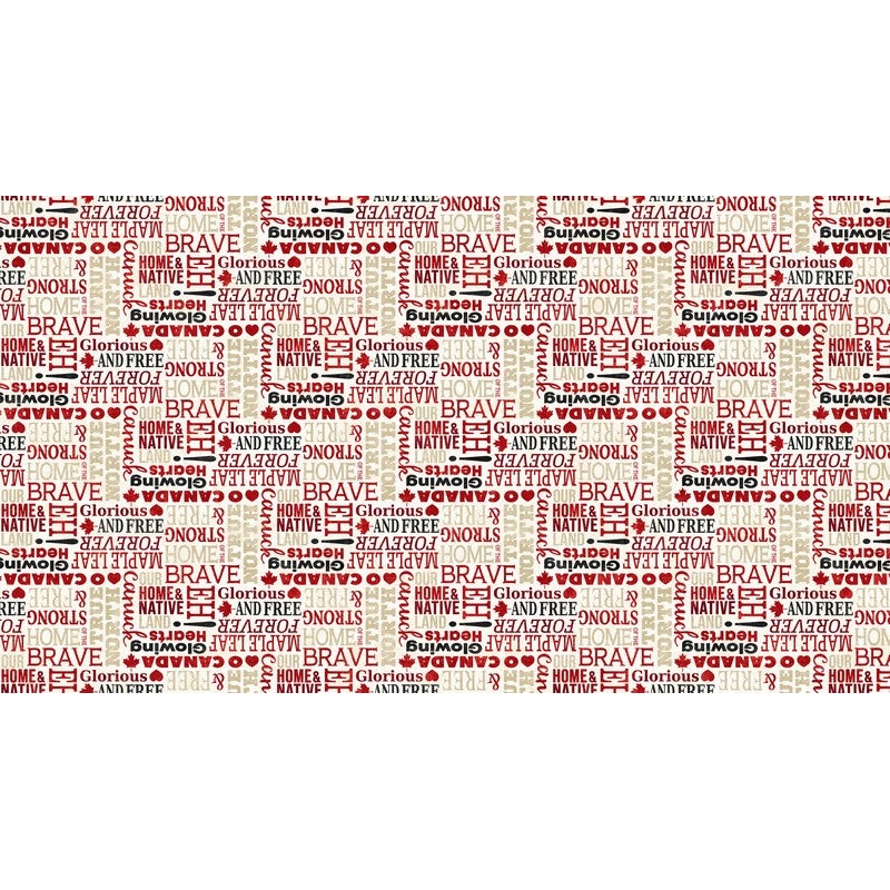 Canadian Classics 3 - Words in Cream Multi - Deborah Edwards - Northcott