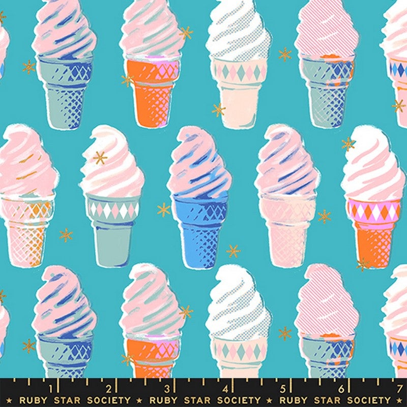 Best Day Ever - Ice Cream in Turquoise METALLIC - Melody Miller - Ruby Star Society
