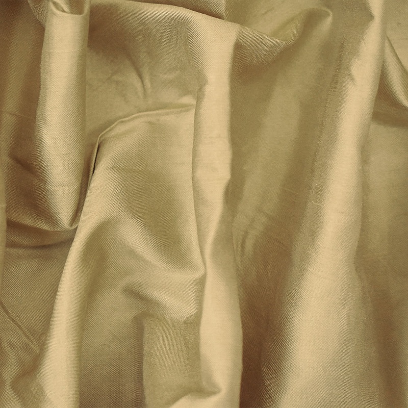 Beige Silk Iridescent Dupioni Woven Fabric
