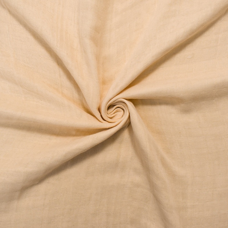 Beige Cotton Bubble Gauze Woven Fabric