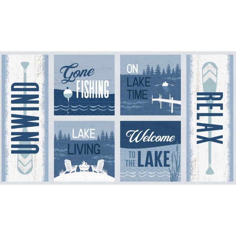 P361 - Lake Retreat Quilt Fabric - Panel in Multi - 3057 59032 414 - SOLD AS A 24" PANEL