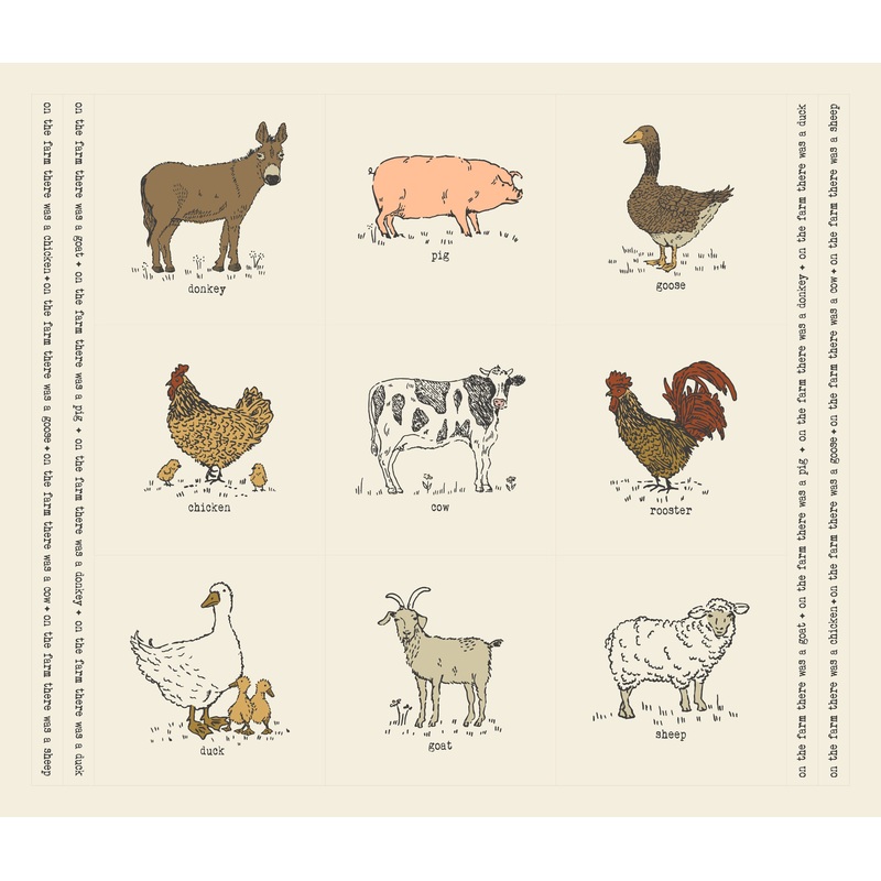 P365 - Farmstead Quilt Fabric - Panel in Porcelain Cream - 20908 12 - SOLD AS A 36" PANEL