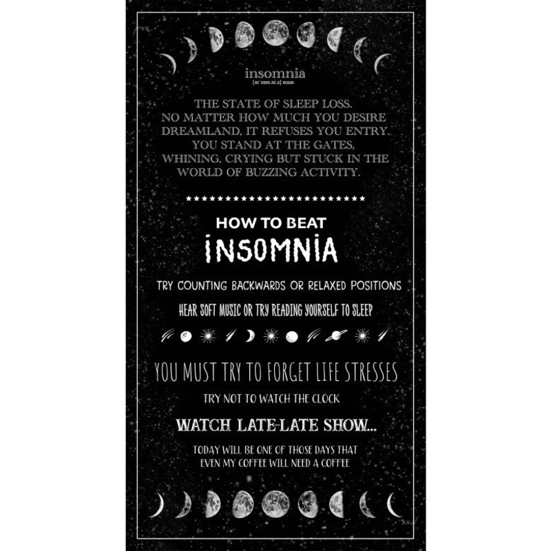 P368 - Insomnia Quilt Fabric - Insomnia Panel in Black - DCX12258-BLAC-D - SOLD AS A 24" PANEL