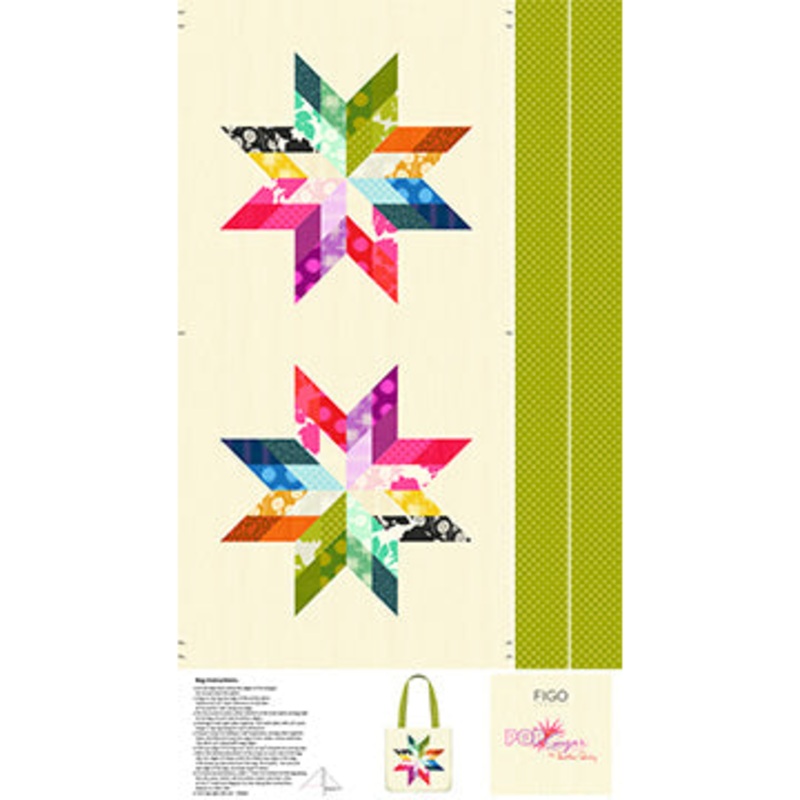 P390 - Pop Sugar Quilt Fabric - CANVAS Bag Panel - CHBPOP-10 - SOLD AS A 24" PANEL