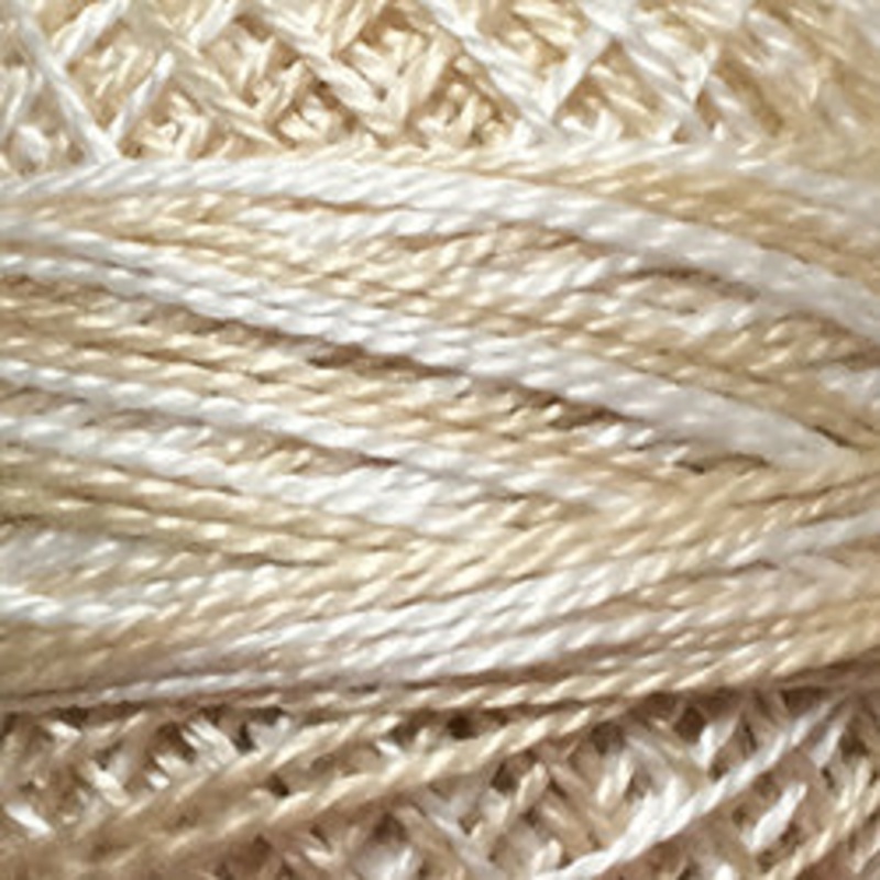 Valdani M49 Subtle Elegance (Creams) Variegated - Perle/Pearl Cotton Size 12, 109 yard ball - PC12-M49