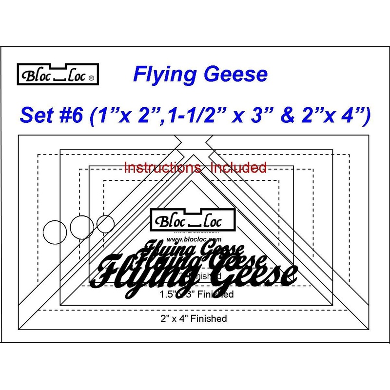 Bloc Loc Flying Geese Ruler Set 6 - FG-SET6
