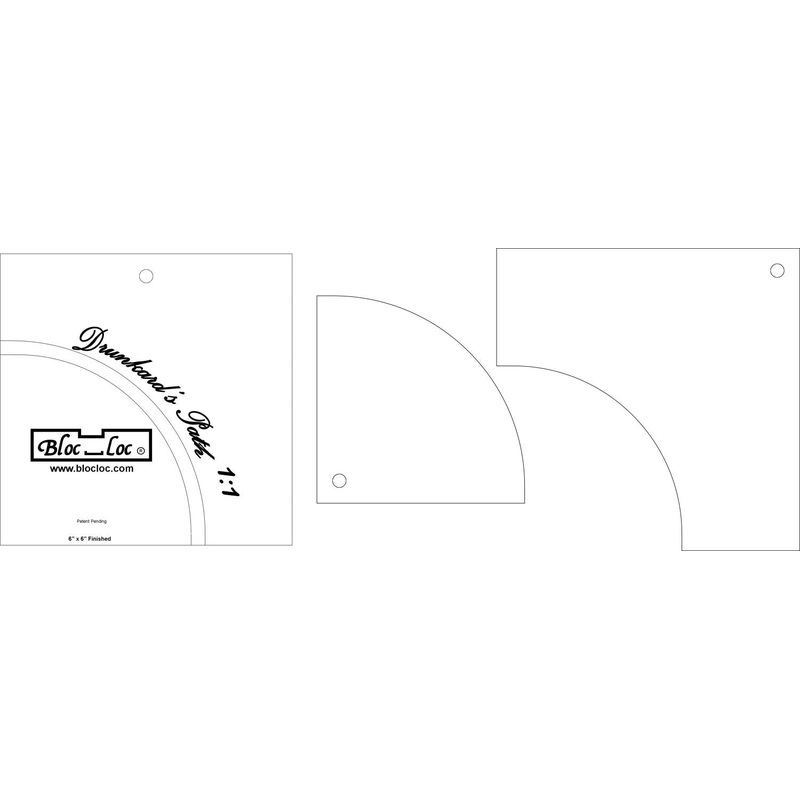 Bloc Loc Drunkards Path Ruler Set 6 Inch - DP-6