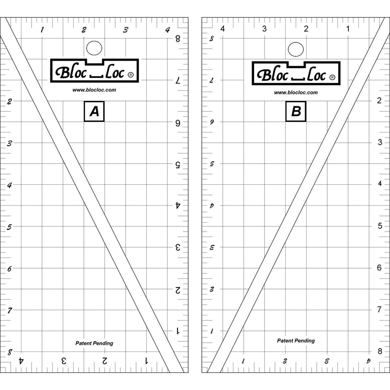 Bloc Loc Half Rectangle Trianagle Ruler Set - HRT- 2:1LG