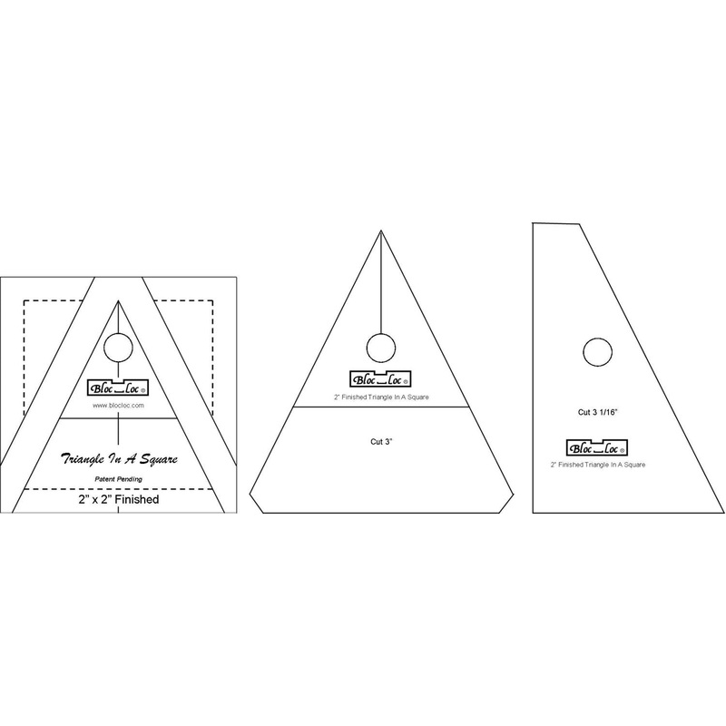 Bloc Loc Triangle In A Square Ruler Set 2 Inch - TIS-2