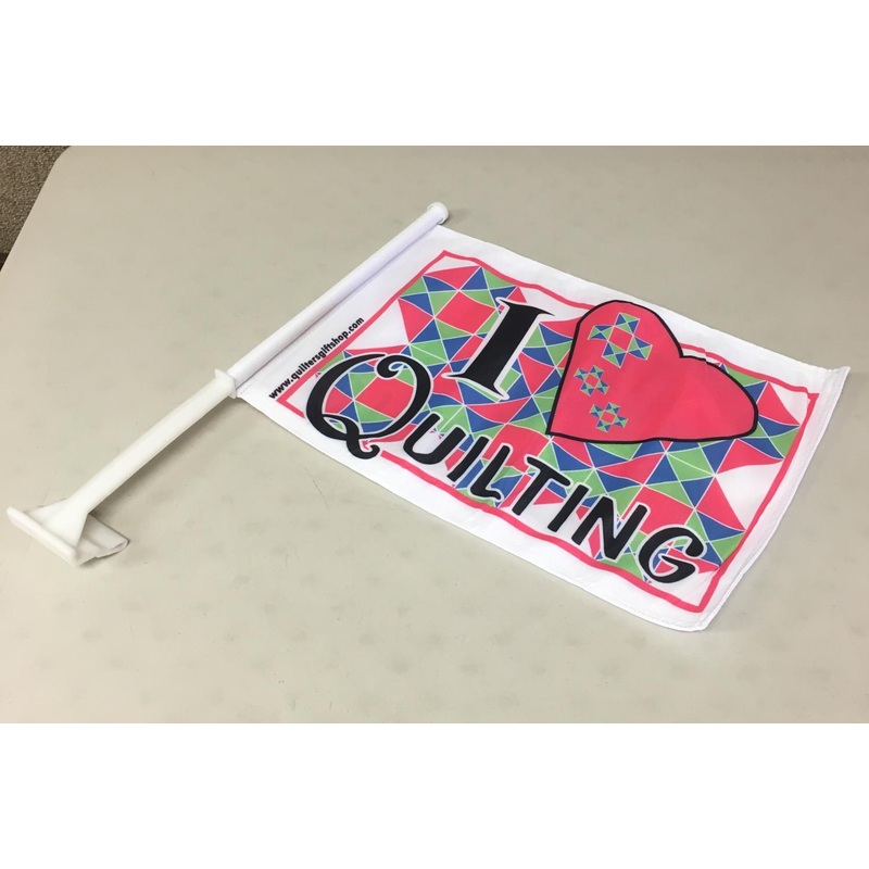 BRE I Love Quilting Flag With Holder - CPCCFI