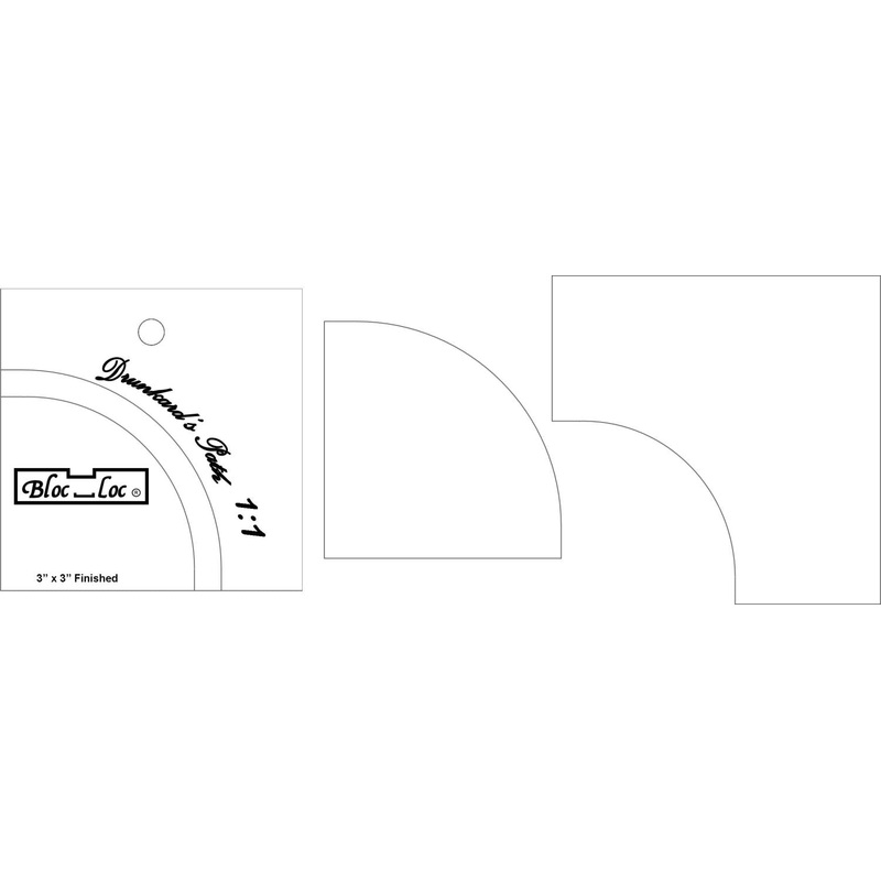 Bloc Loc Drunkards Path Ruler Set 3 Inch - DP-3