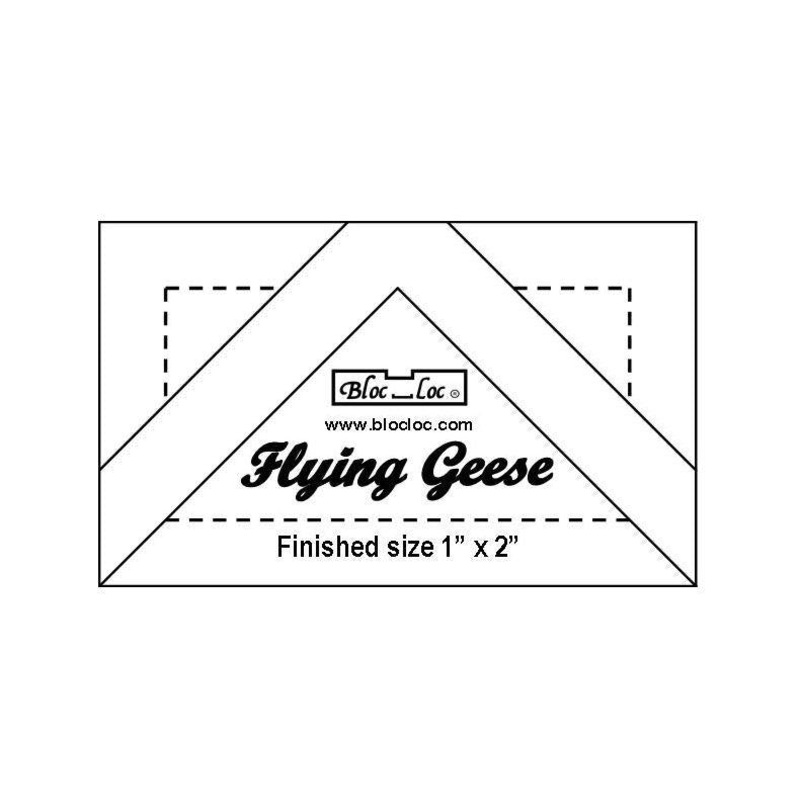 Bloc Loc Flying Geese Square Up Ruler - FG-1X2