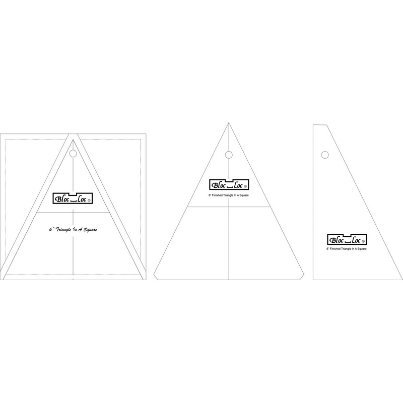Bloc Loc Triangle In A Square Ruler Set - TIS-6