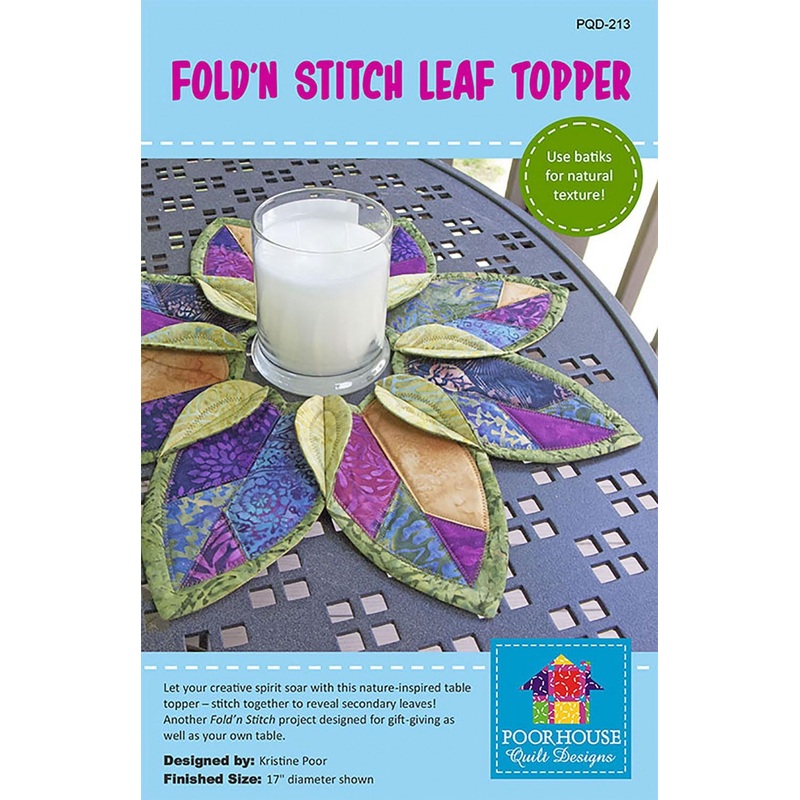 CHK Fold'n Stitch Leaf Topper Pattern - PQD-213